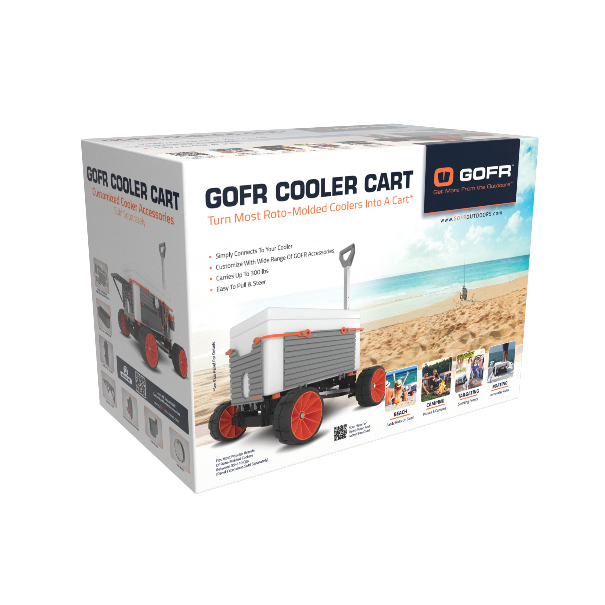 GADFISH Heavy-Duty Cooler Wheel Kit, Up To 17” Cooler